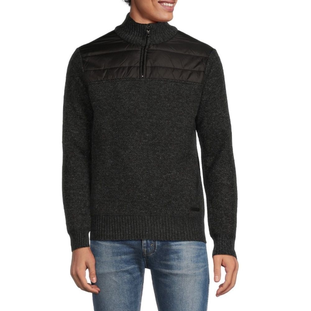 🆕 Buffalo David Bitton Men’s Walker Mockneck 1/4 zip size L